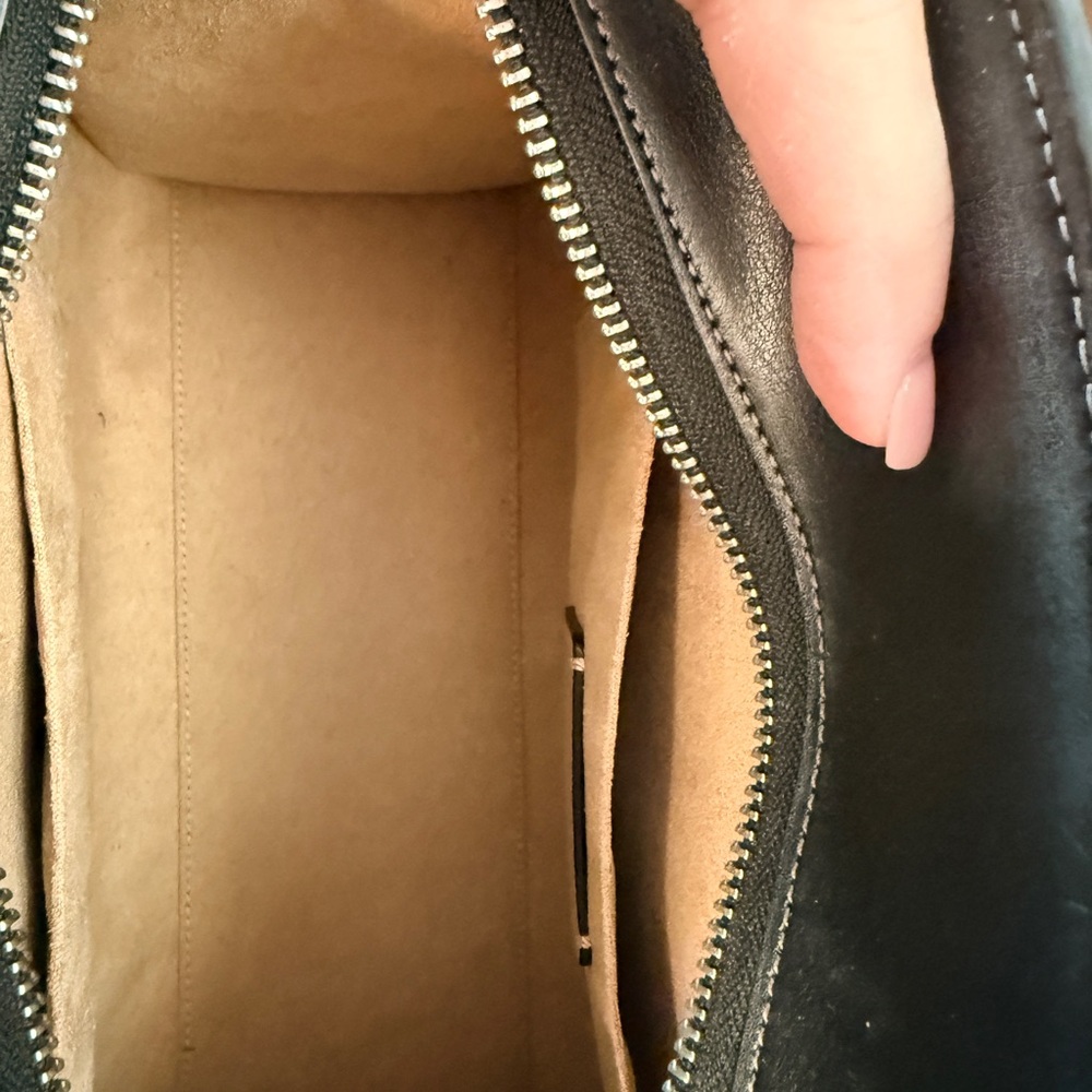 Coach Large Andrea Carryall Black/ White Satchel Bag (crossbody strap NOT inc) - Picture 9 of 10